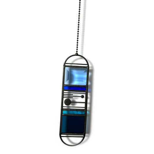 Small Azure/Steel Blue Meridian Suncatcher