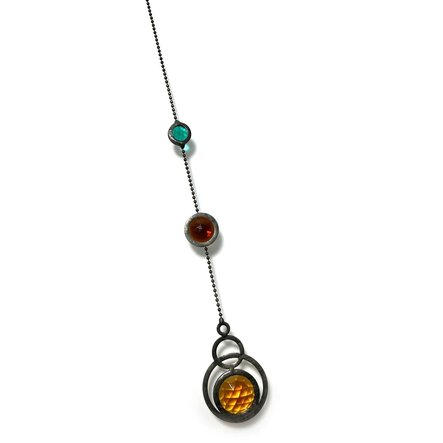 Amber/Dark Amber/Teal Eclipse Suncatcher