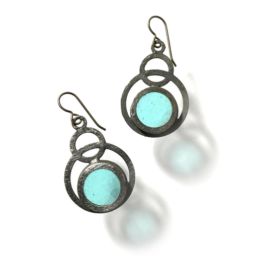 BOUCLES D'OREILLES AQUA ÉCLIPSE