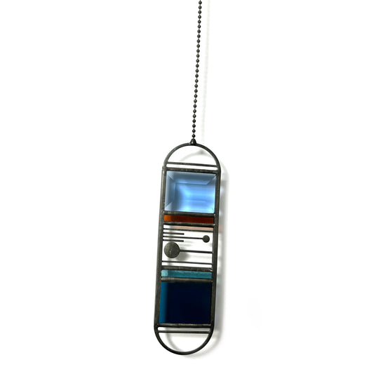 Small Azure/Dark Amber Meridian Suncatcher