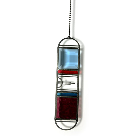 Small Azure/Deep Plum Sunburst Suncatcher