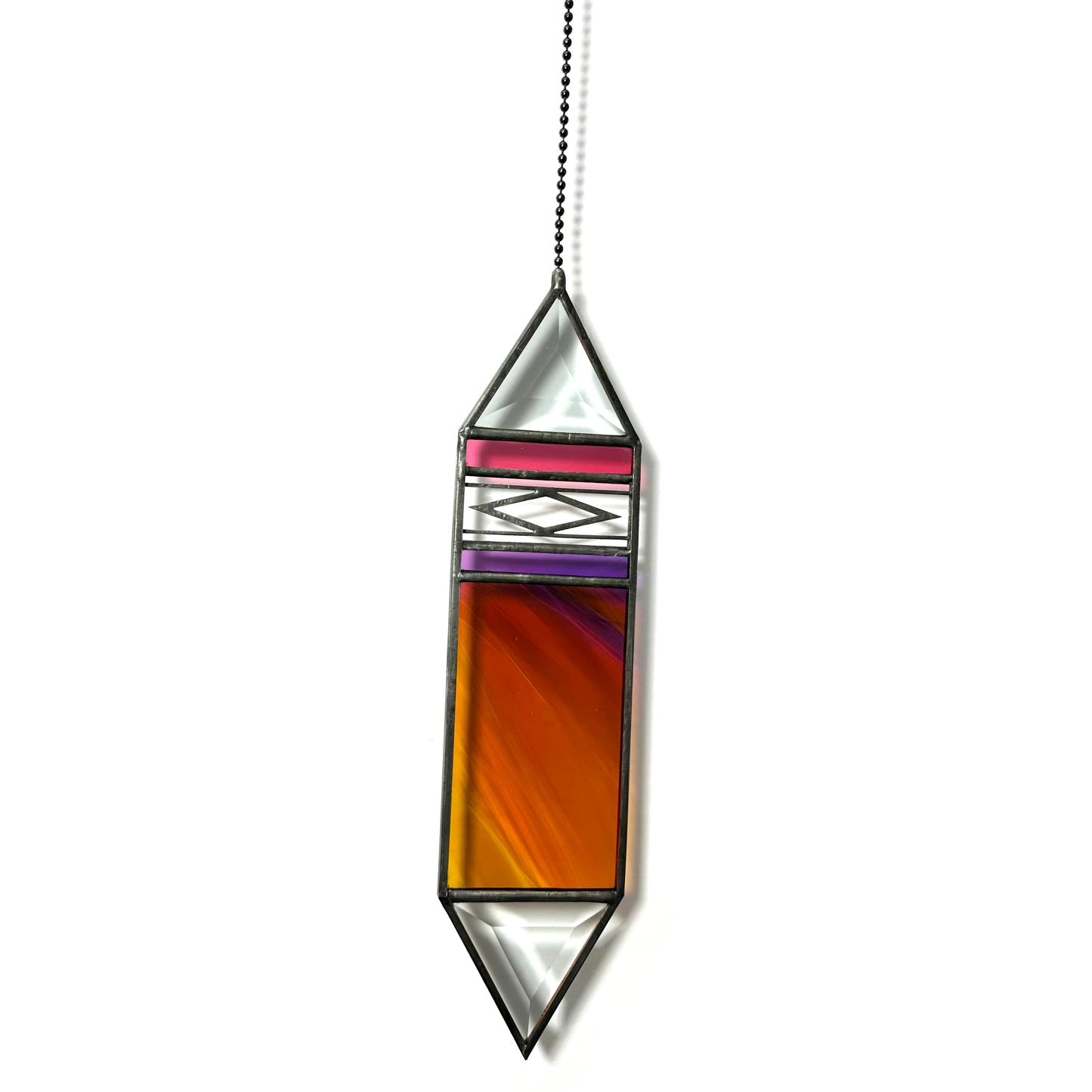 Large Sunset Trigon Suncatcher #28