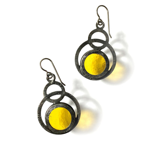 BOUCLES D'OREILLES ECLIPSE AMBRE CLAIR