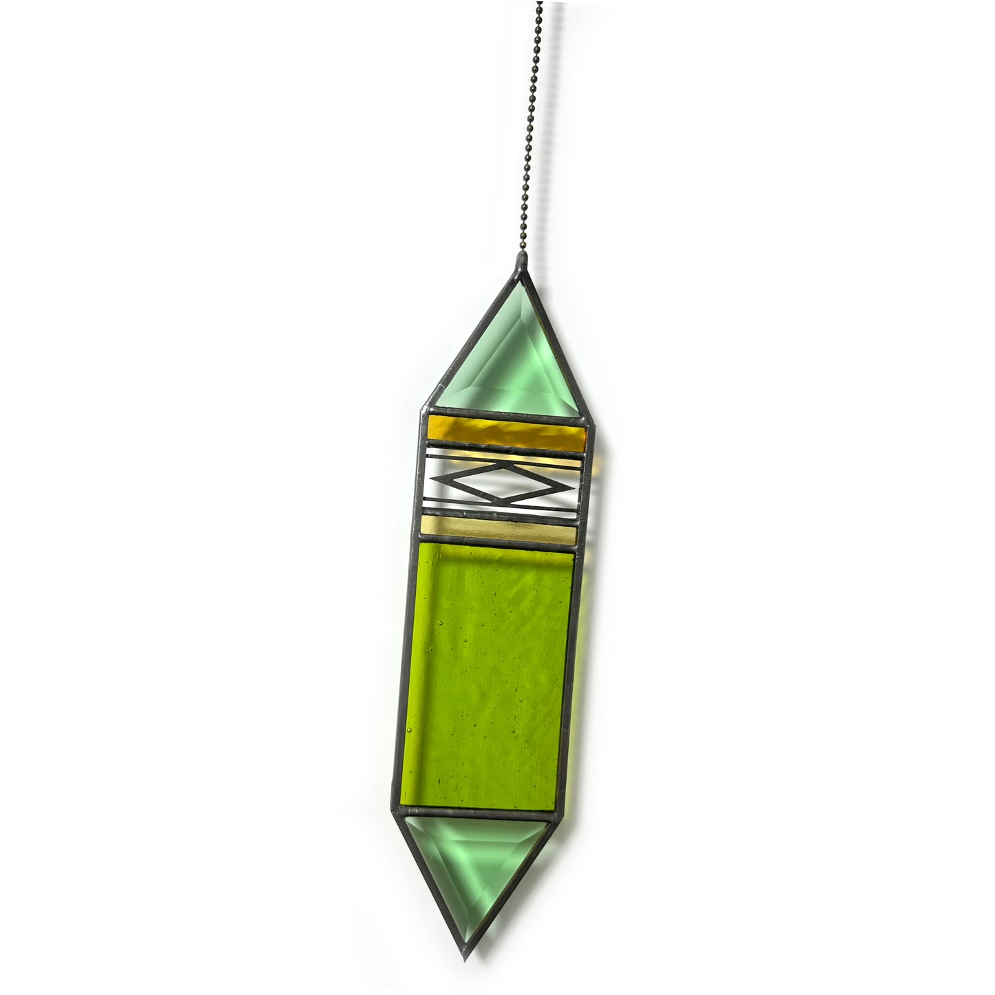 Mint/Chartreuse Trigon Suncatcher