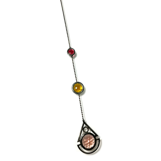 Peach/Light Amber/Fuchsia Seafarer Suncatcher