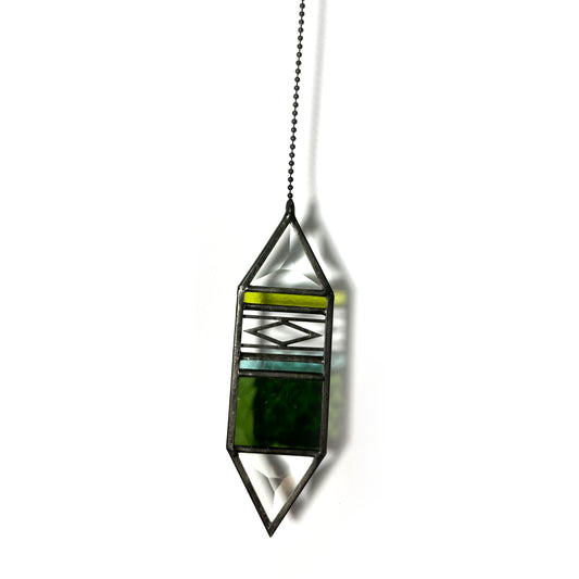 Small Sage/Chartreuse Trigon Suncatcher