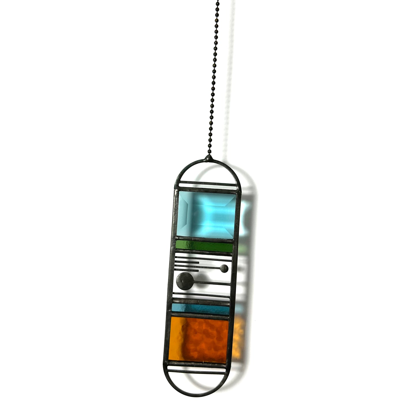 Small Turquoise/Amber Meridian Suncatcher